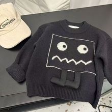 童装男童2024新款儿童毛衣加厚卡通针织衫宝宝帅气秋冬韩版上衣潮