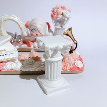 北欧式罗马柱拍照道具背景家居客厅黑金黄白装摆件奶油胶滴胶diy