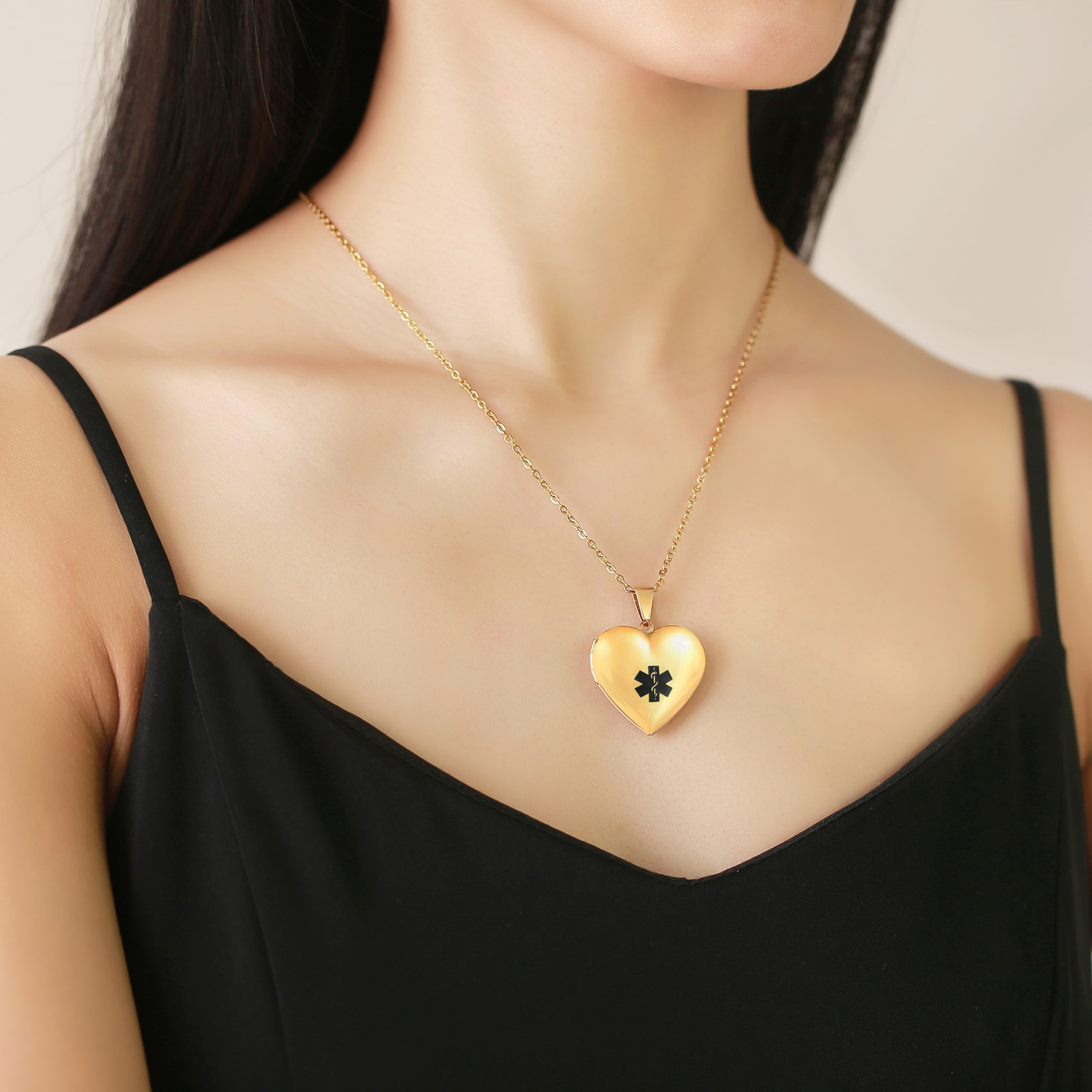 Fashion Letter Heart Shape Stainless Steel Plating Pendant Necklace 1 Piece