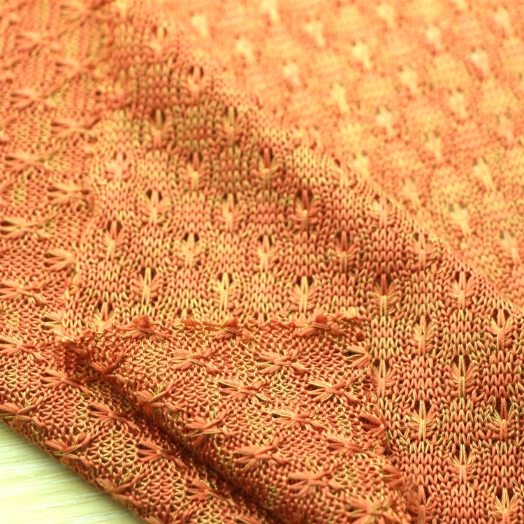 粗针单面网眼布服装面料纬编人棉粘胶蕾丝网络丝色织粗针网眼布料