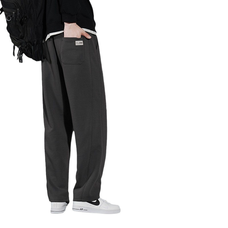 La primavera de 2024 promueve la moda de los hombres, pantalones casuales, pantalones rectos, zapatillas de pies anchos, 410g.