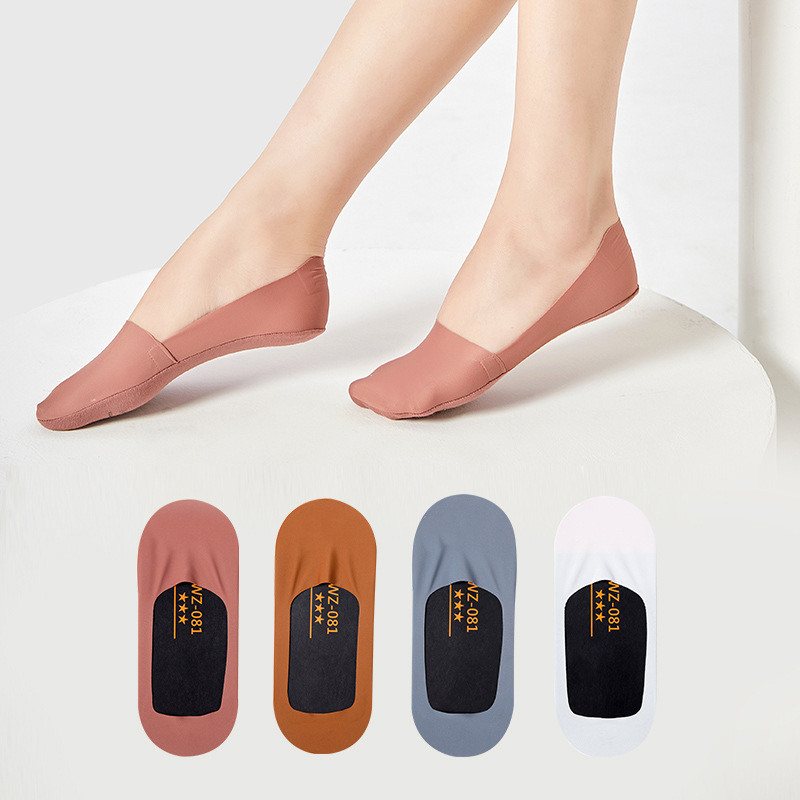 Women's summer thin invisible boat Socks wholesale low-cut low-top non-slip non-slip towel bottom ice silk socks for women