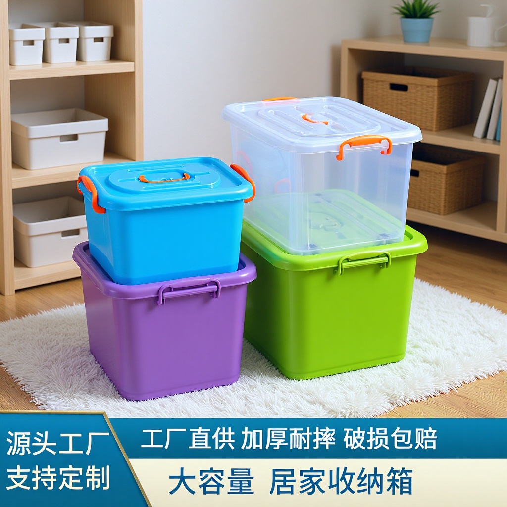 transparent plastic big handheld storage box