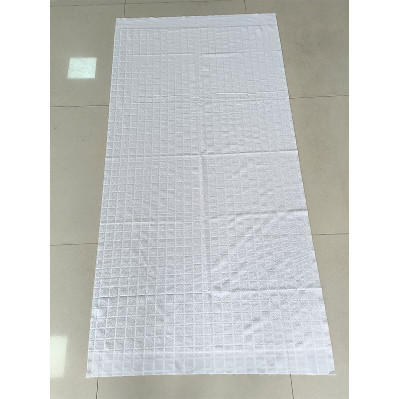Foreign Trade Ready-Made Hajj Towel Hajj Suit Full Polyester White Towel Embossed Beach Towel Cross-Border Microfiber Hajj Towel