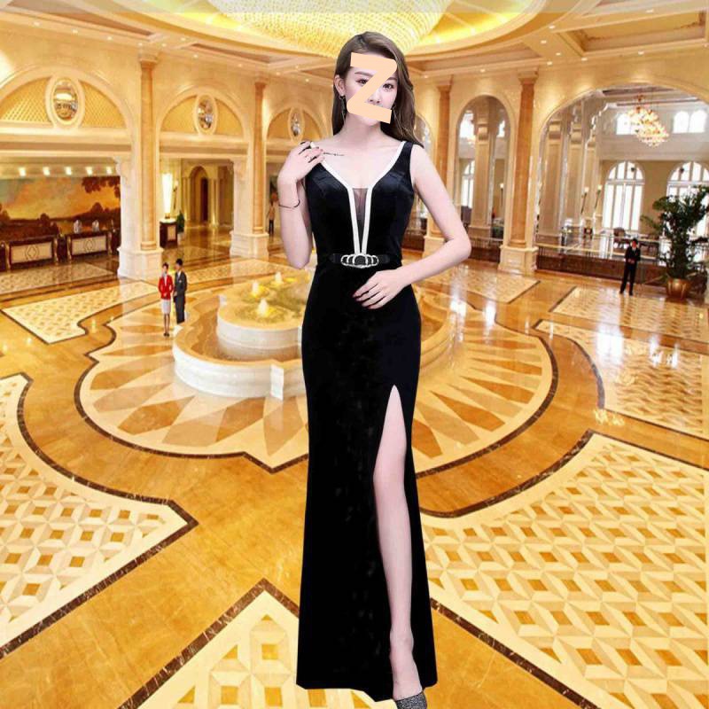 夜场小姐酒吧公关佳丽晚礼服长款性感桑拿技师 工作服