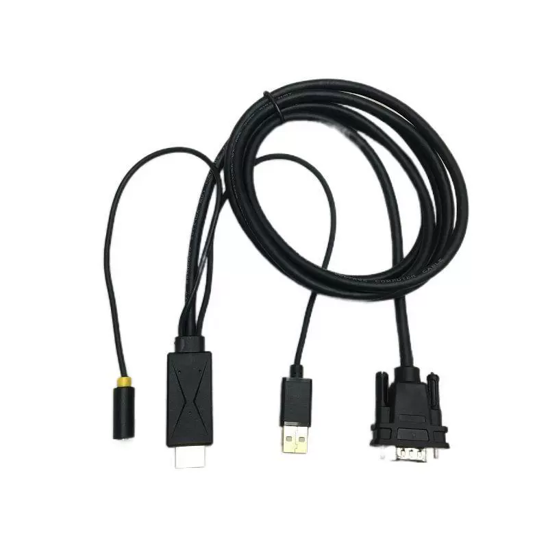 Кабель-переходник HDMI на VGA с аудио, питание USB, ротор, кабель передачи данных высокого разрешения