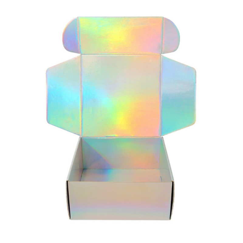 Tarjeta de plata láser de plata inversa UV impresión de placa completa esmerilado logotipo de fondo blanco personalizado tarjeta de oro fondo corrugado blanco caja de avión