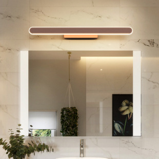 Mirror headlight LED bathroom lamp punch-free simple toilet makeup wash dresser toilet fill light anti-fog lamp