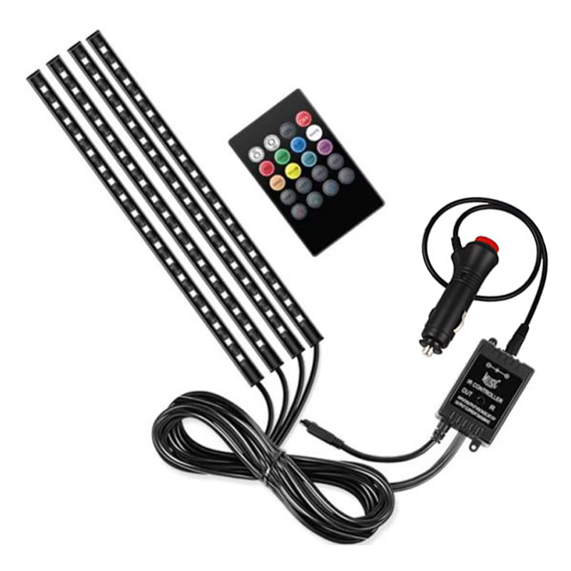 Luz de atmósfera de automóvil interior sin modificación LED colorido luz de atmósfera de automóvil USB lámpara interior lámpara de ritmo de música