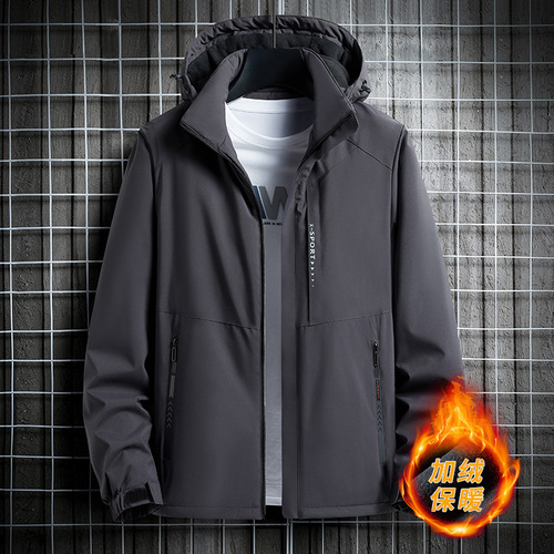 Jackets, cotton-padded jackets, men's jackets, autumn and winter velvet thickened clothes, winter clothes, cotton-padded jackets, warm cotton clothes, dad clothes