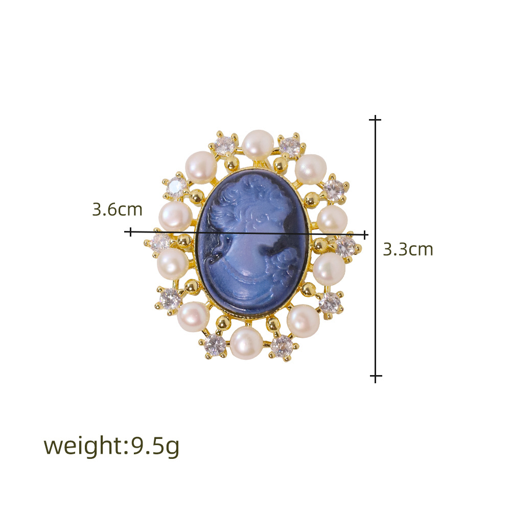 Retro Cameo relieve colgante broche de doble propósito nicho de diseño de alto nivel flor de pecho broche colgante