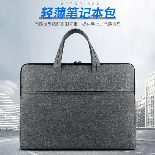 Cross-border Wholesale Light and Thin Laptop Bag Large Capacity Commuter Document Data Bag Male Business Portable Briefcase