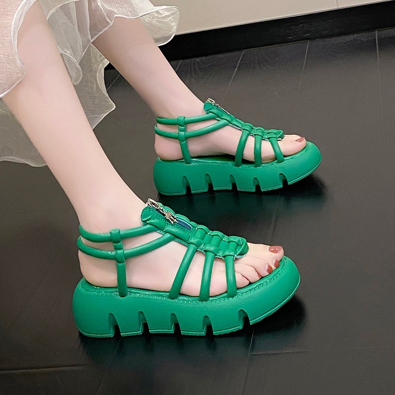 Black Plateau Sandals
