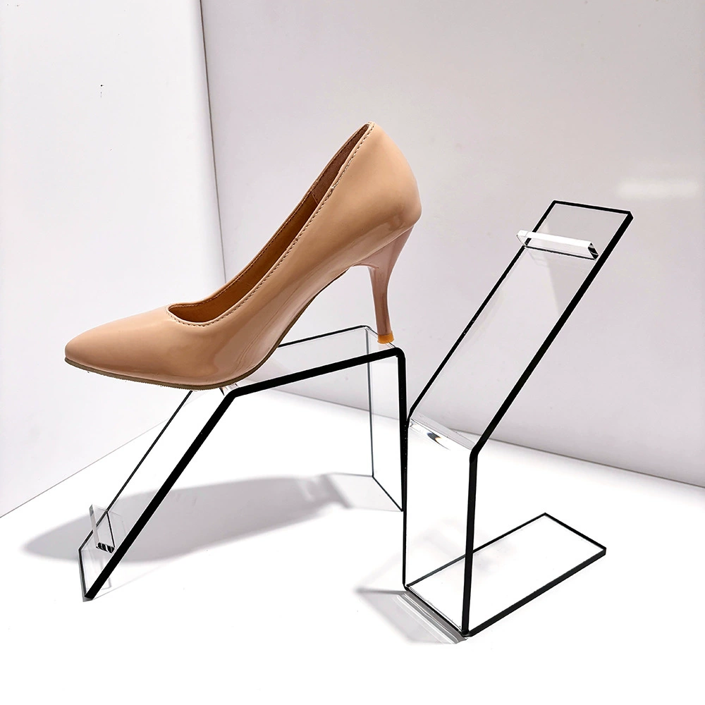 Акрил-дисплей для обуви Подставка для обуви утолщение прозрачная черная бока для мужчин и женщин