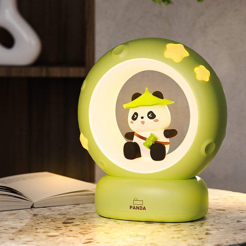 Cross-Border Charging Panda Table Lamp Bedroom Sleep Lamp Baby Feeding Eye Protection Bedside Lamp Dormitory Bedside Night Light
