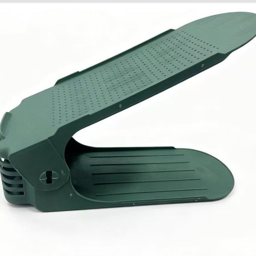 Organizador de Zapatos de Doble Capa de Plástico Ajustable y Plegable para Hogar