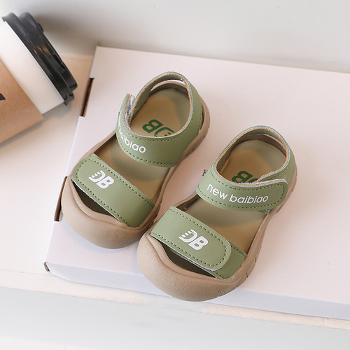 Summer new baby sandals, soft-soled baby boy toddler shoes, non-slip girls' shoes, cute boys' toe-cap shoes