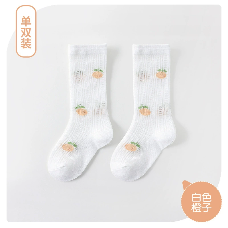 Summer children's mosquito repellent, cartoon thin breathable hairpins, knee socks for early age, 23 years, mid-length