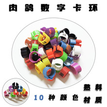 肉鸽脚环肉鸽足环观赏鸽环包环塑料卡环足环大内径数字识别环