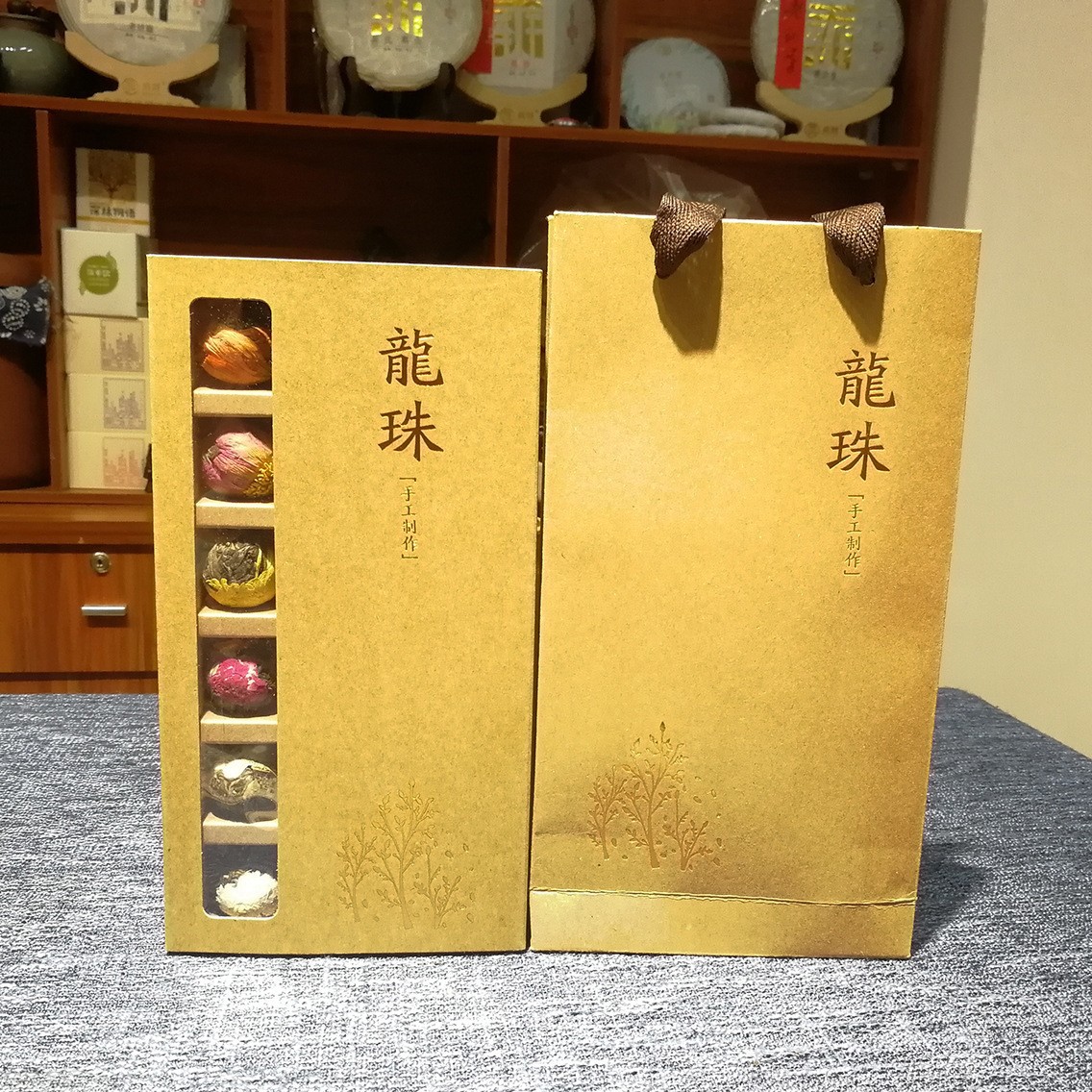 批发 手工普洱茶生茶 六种调味茶 玫瑰茉莉鲜花茶 云南龙珠花茶