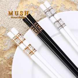 筷子一等品骨瓷筷子家用2024新款耐高温防霉抗菌陶瓷筷子跨境电商