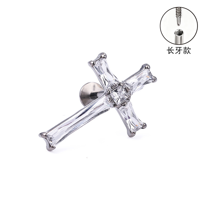 Pointed titanium steel lip stud product view