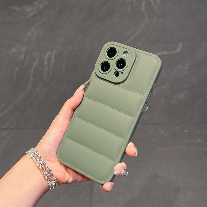 Down Simple Iphone16Promax Mobile Phone Case Suitable for Apple 14/13Pro All-Inclusive Fashion Protective Cover