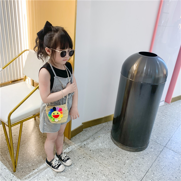 New Cartoon Cute Flowers Straw Children's Bag Wholesale Nihaojewelry display picture 16