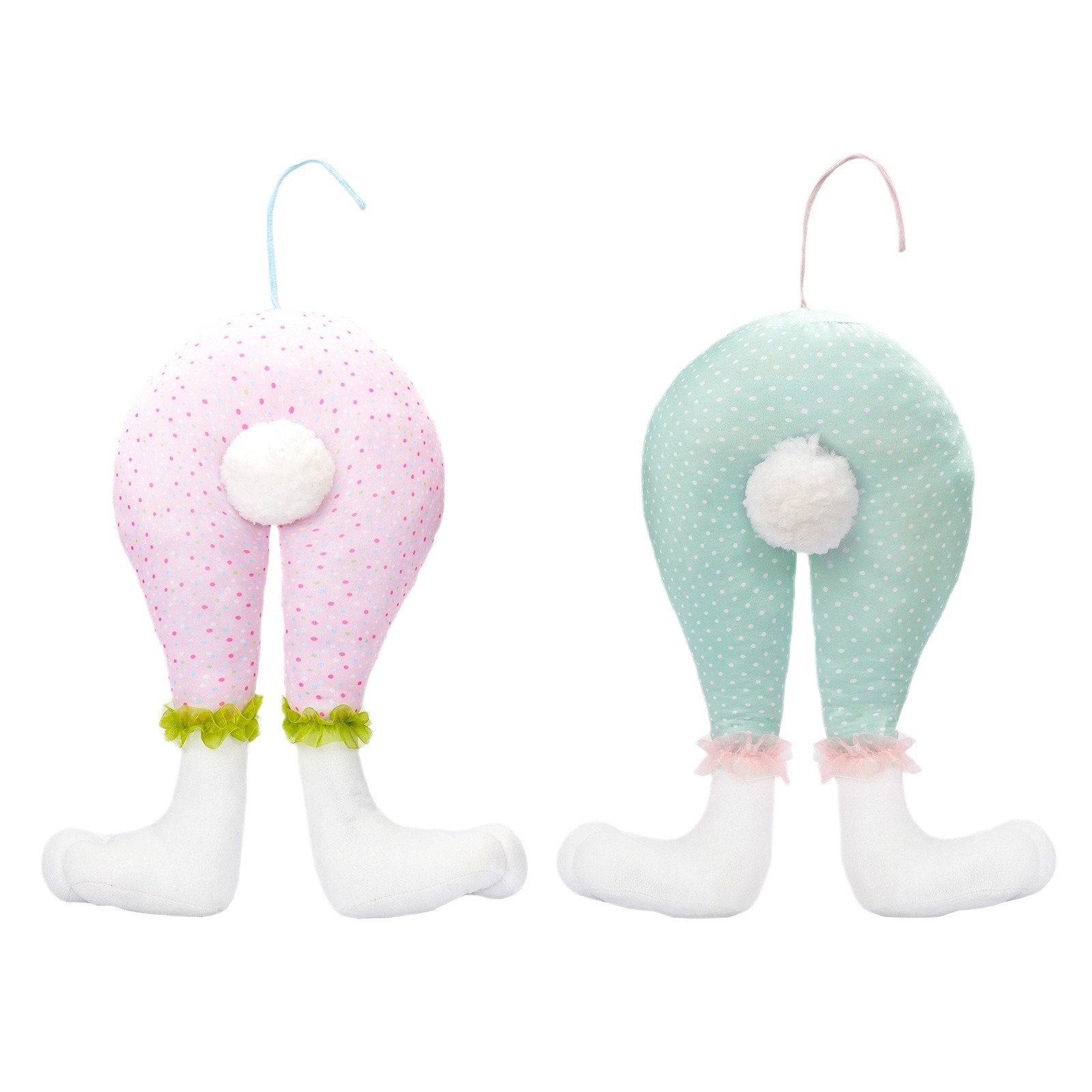 Decoración del árbol de Pascua guirnalda decoración Pascua conejo falso pierna props inicio vacaciones escena diseño adornos colgantes