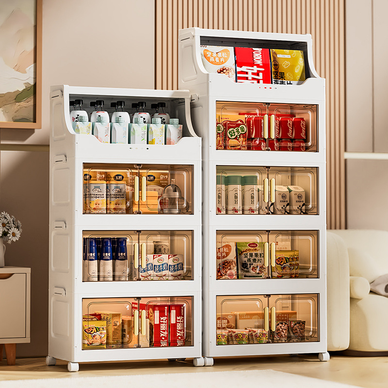 小推车置物架家用落地多层新款卷帘门宝宝用品收纳零食杂物收纳架