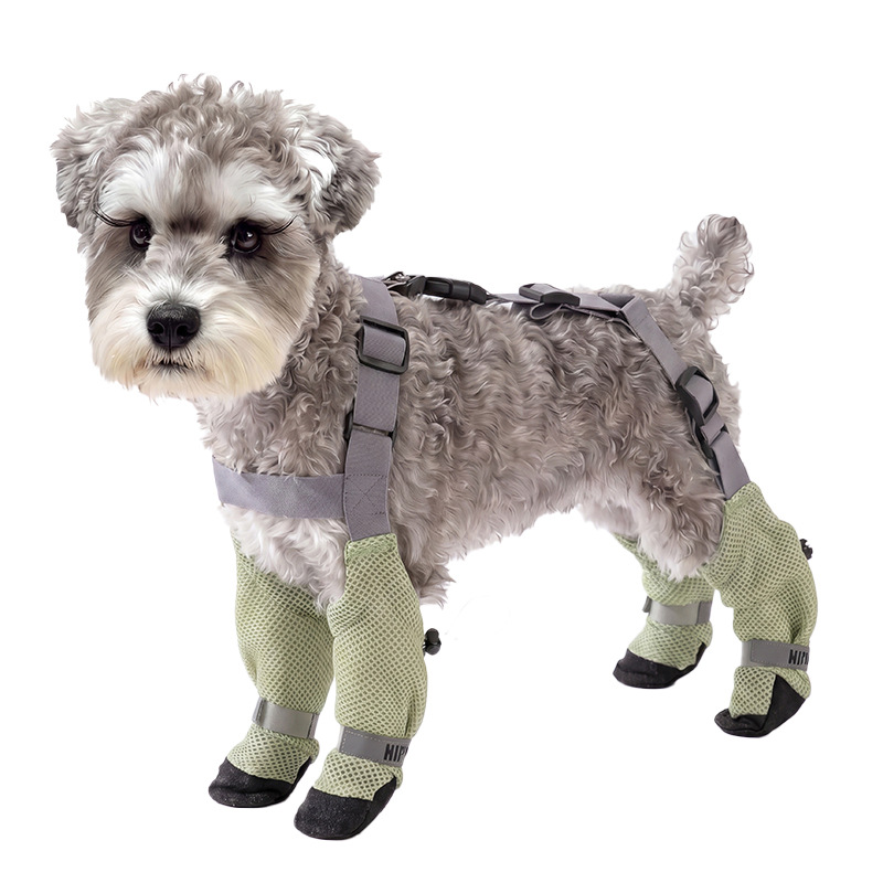Zapatos para perros a prueba de sucias impermeables para perros pequeños y medianos para extender las piernas de los zapatos, funda suave no se puede tirar.