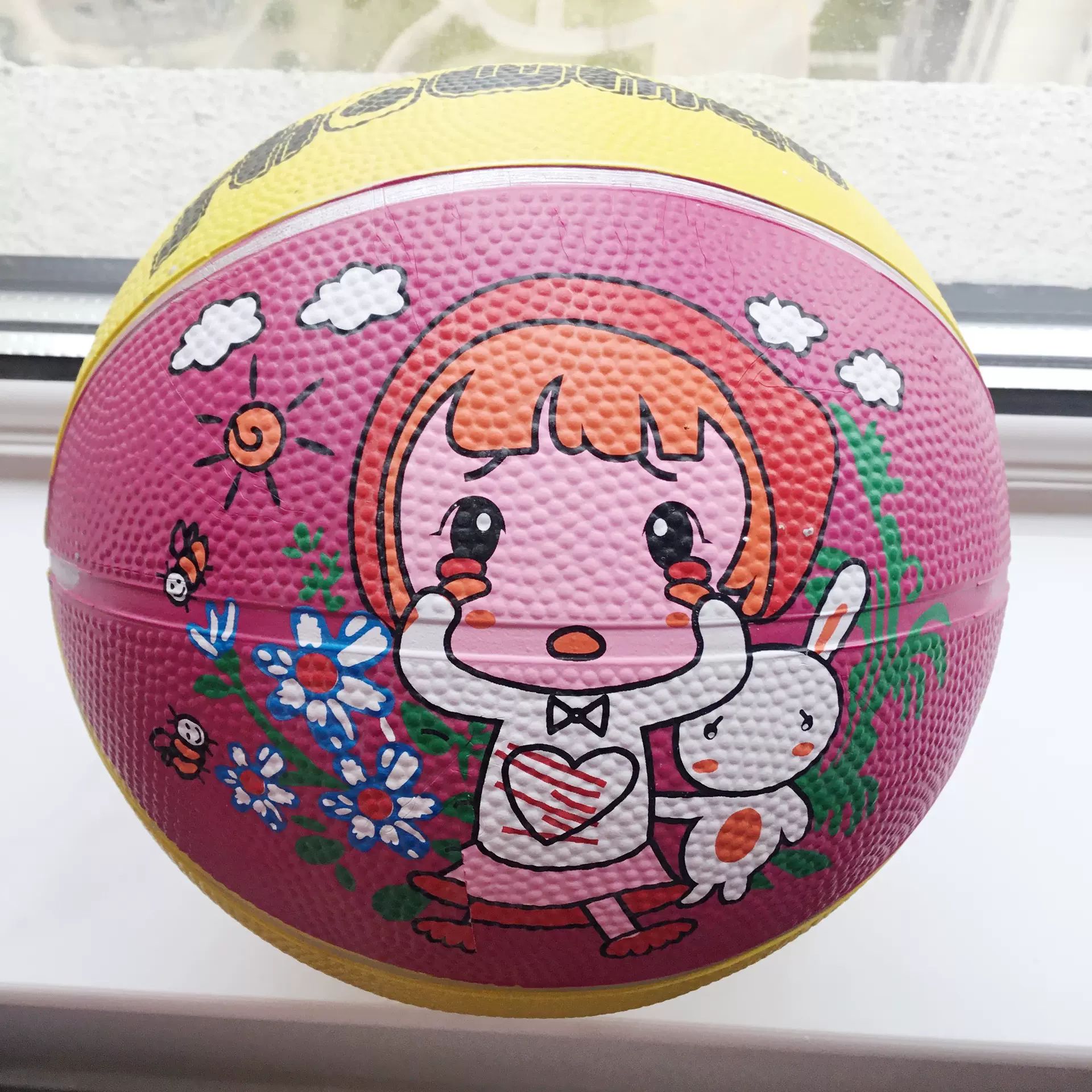 3号儿童篮球室内外水泥地橡胶球幼儿园小孩三号卡通篮球训练