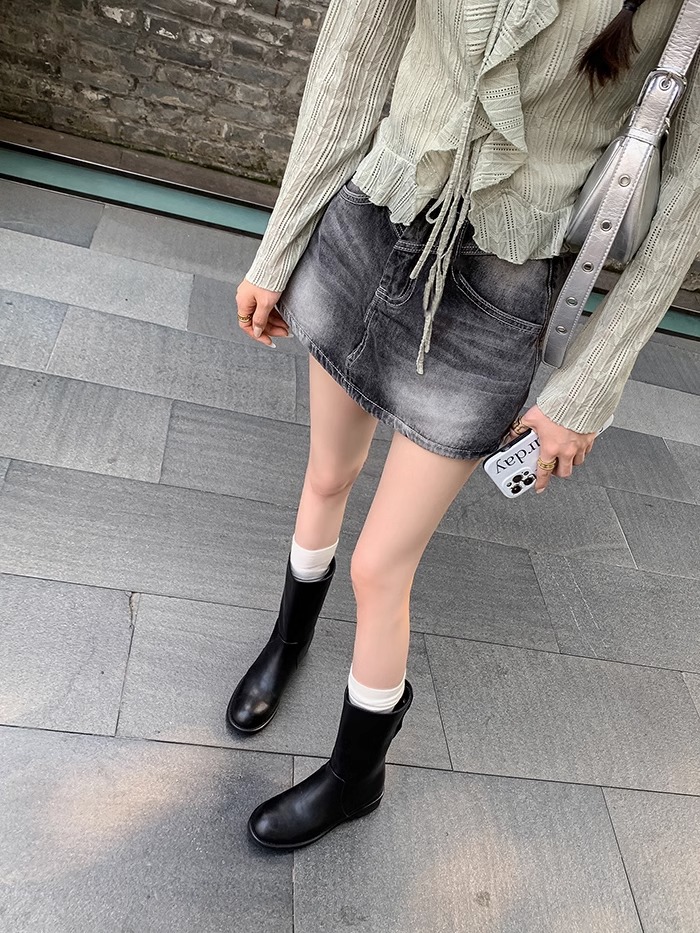 Western Style Mid-calf Knight Boots Women's Retro Ankle Boots_voghion.com