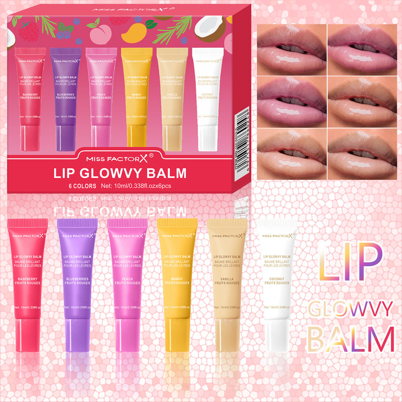 Cross-Border Exclusive Supply of 6-Piece Moisturizing Lip Oil, Glossy Lip Primer, and Autumn and Winter Care Essential Lip Oil Set