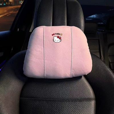 Seat cushion, seat cover: cover, all-season seat pad, cool cushion - red-bow-cat-pink-headrest-single