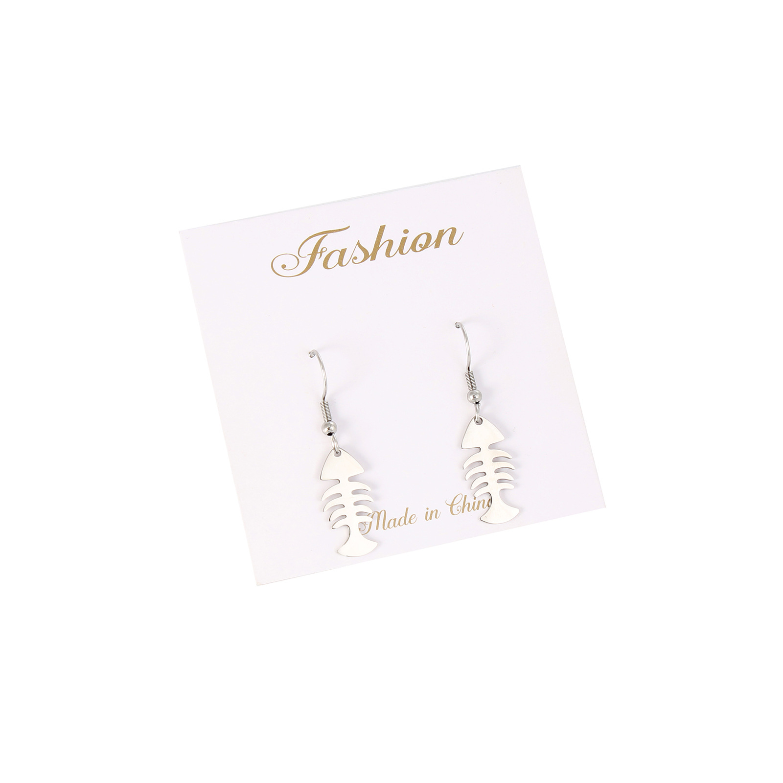 Fashion Portrait Stainless Steel Polishing Drop Earrings 1 Pair