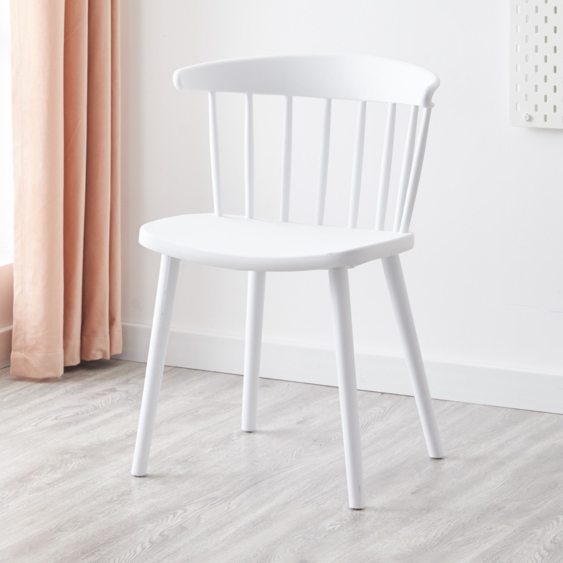 Silla de Plástico para Comedor y Café, Estilo Windsor, Moderna y Ligera