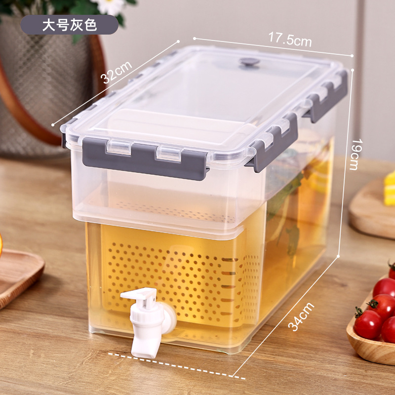 Бутылка для воды Plastic Water Bottle серая 6Л