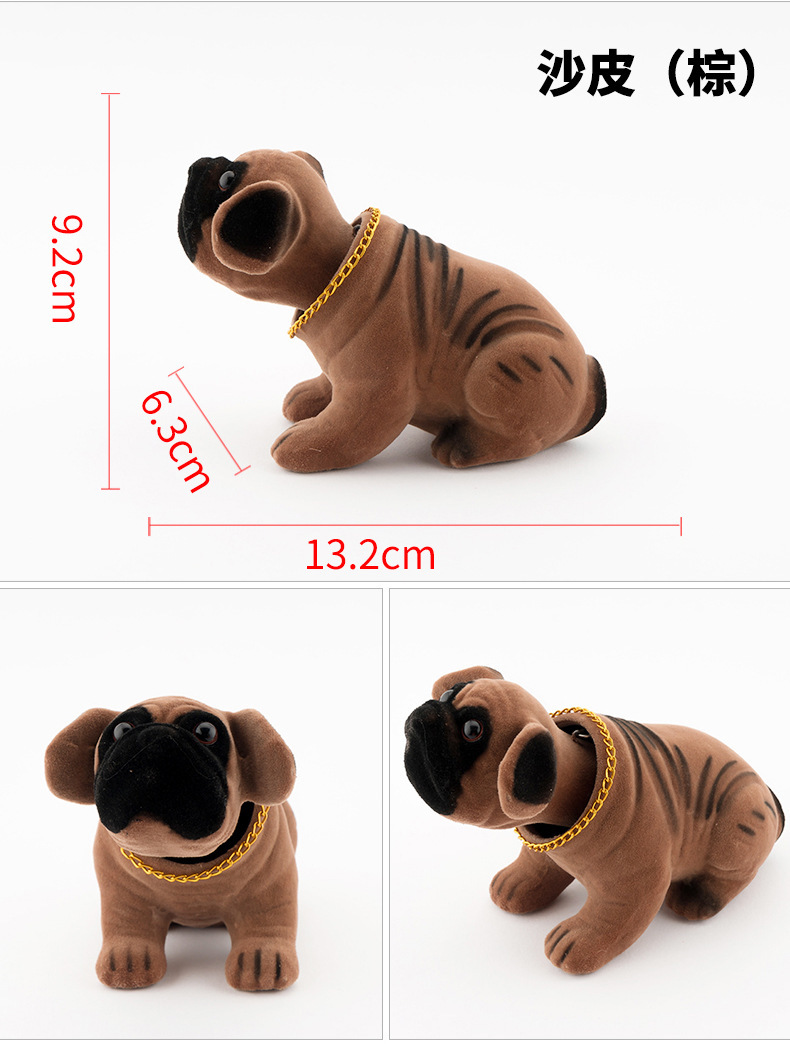 Shake head dog car ornaments simulation shake head doll jewelry car resin shake head dog car spring dog wholesale