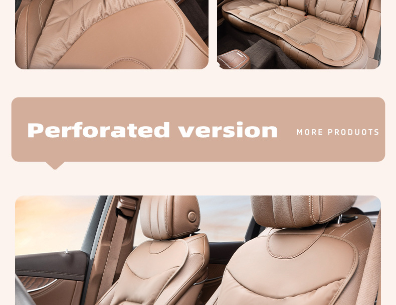Cross-Border Popular Car Seat Cushion, Breathable Nappa Leather Seat Pad, Soft and Comfortable for All Seasons, Size Three