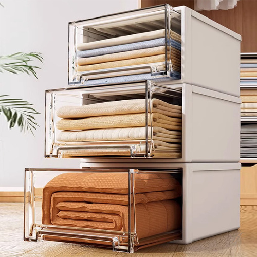 Storage box extra large daily necessities storage box dormitory storage cabinet drawer type bed box storage box transparent
