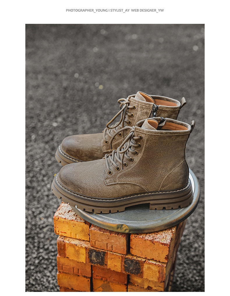 Martin Herren Desert Boots Gelb Englisches Design Arbeitsstiefel_voghion.com