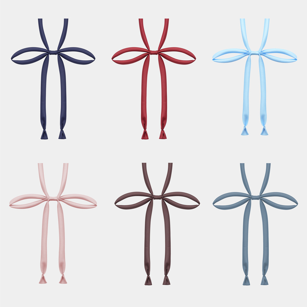 Solid color bow tie with bow