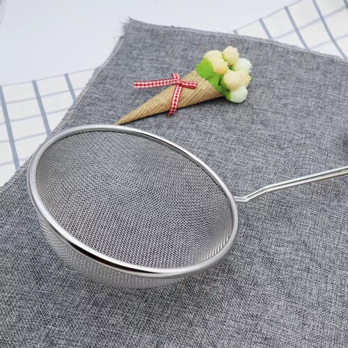 Factory price wholesale stainless steel wide edge filter frying net oil leakage flour sieve fine sieve soy milk filter oil separator