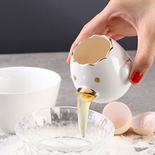 北欧创意陶瓷蛋清蛋白分离器家用鸡蛋液蛋黄过滤器烘培工具
