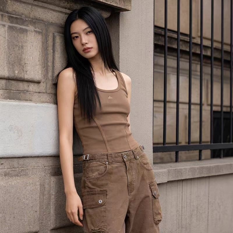 New SK Natural Balance Multi-Fashion Vest, Slim Fit Versatile Top, Spring New Arrival