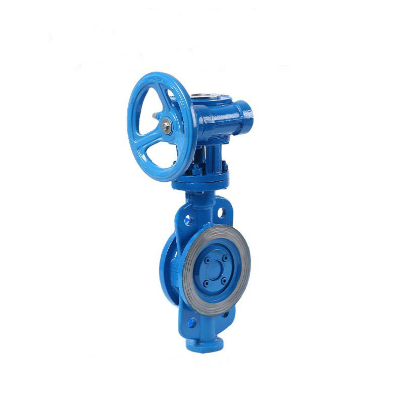 浙江南高供应铸钢手动涡轮三偏心硬密封对夹蝶阀D373H-16C