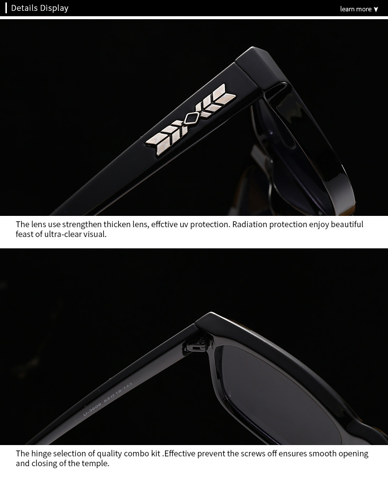 Cross-border Miami beach sunglasses rice nails European and American street photography ins net red model square sunglasses men's 3608_voghion.com