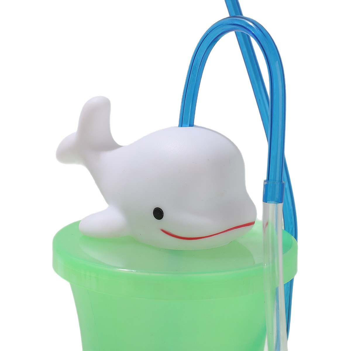 Comercio exterior creativo transfronterizo lindo muñeca taza de paja delfin taza de agua animal zoológico océano taza de té de leche regalo