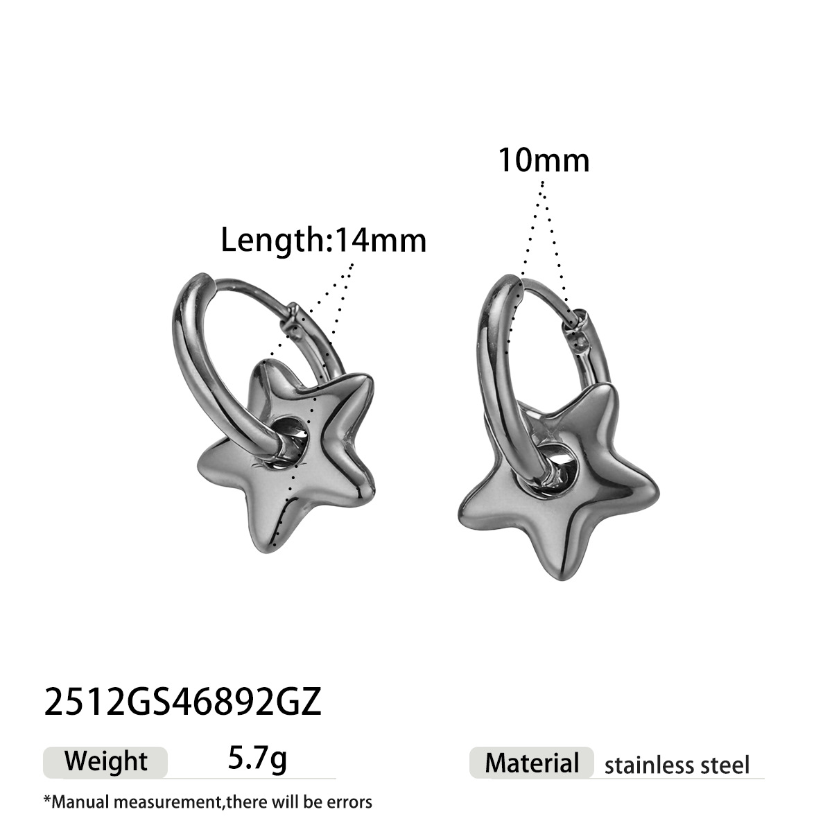 Taina europa y americana auriculares de acero inoxidable lujosos personales estilo de lujo universal estrellas colgantes pendientes de acero de aluminio nicho de alta calidad para mujeres